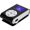 Denash MP3, Supporto Scheda di Memoria da 32 GB con Clip Posteriore Set Lettore MP3 con Auricolare per Escursionismo, Corsa, Camminata, Sport (BLACK)