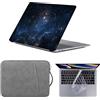 HLAAJJX Cover per MacBook Air 13 Pollici Custodia M4 M3 M2 2025 2024 2023 2022 A3240 A3113 A2681,Air 13.6 Plastica Protezione Hard Case & Sleeve Borse PC & Tastiera Cover,Notte Stellata