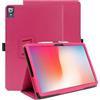INSOLKIDON Compatibile con XPPen Magic Drawing 12.2-INCH Tablet Custodia protettiva in pelle Cover con Funzione di Supporto, Auto Svegliati/Sonno,Cover Protezione in PU Pelle (Rose red)