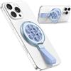 TAURI Supporto Universale Magnetico per Telefono con Ventosa - Montaggio a Mani Libere per Superfici Lisce (Muro, Vetro, Cruscotto) - Compatibile con Smartphone Magnetici, Blu
