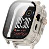 NovemFoal Custodia protettiva compatibile con pellicola protettiva Realme Watch 5, custodia all-in-one costruita con pellicola in vetro temperato HD, accessori per orologio (Starlight)