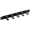 TECHLY Professional 305922 Pannello Passacavi 5 Anelli Senza Fori 1U Nero Nero