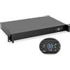 Rackchoice Chassis mini ITX compatto per server/desktop 1U, profondità 25 cm, supporta scheda madre Mini-ITX, tipo C e USB 3.0, nero