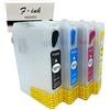 Hemei, Cartucce di inchiostro vuote T0715 T071, ricaricabili, con chip di ripristino automatico, compatibili con: T0711 nero, T0712 ciano, T0713 magenta, T0714 giallo, confezione da 4 cartucce