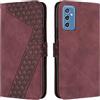 OKZone Cover per Samsung Galaxy M52 5G, Custodia in Pelle Samsung M52 5G, Antiurto Cover a Libro Galaxy M52 5G Magnetica Portafoglio Folio PU Pelle Flip Caso con Wallet Case Cover (Rosso)