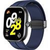 Blueshaweu Cinturino Compatibile con Xiaomi Redmi Watch 4 Smartwatch, Morbido Silicone Dual Magnetico Cinturino Regolabile Compatibile con Xiaomi Redmi Watch 4 Smartwatch (Blu)