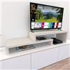 Henor Mobile TV Scala in Legno Regolabile 110+90 x 35 x 30/15 cm Quercia Stel
