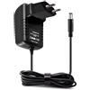 Oxiiert Adattatore AC/DC 12 V 2 A compatibile con lettore DVD portatile RCA DRC618N, cavo di alimentazione, caricatore da parete domestico