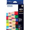Epson 812 - Confezione risparmio di cartucce d'inchiostro Durabrite Ultra per WF-3820, WF-3825, WF-4830, WF-4835, WF-7830, WF-7840, WF-7845, Value Pack, C13T05D692