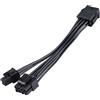 Akasa Cavo adattatore di alimentazione da 8 pin a 8+4 pin | Converte PSU ATX a 8 pin in connettori di alimentazione della scheda madre ATX a 8+4 pin | Nero | 15 cm | AK-CBPW22-15