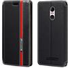 Shantime Custodia Flip in Pelle PU Bicolore con Chiusura Magnetica Invisibile Compatibile con Brondi Amico Smartphone 4G, Cover Elegante e Protettiva (Nero)