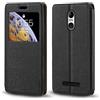 Shantime Custodia Flip in Pelle PU con Finestra Visibile e Chiusura Magnetica Invisibile Compatibile con Brondi Amico Smartphone 4G, Protezione Totale (Nero)