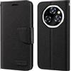 Shantime Custodia Portafoglio Flip in Tessuto Oxford Compatibile con Oukitel WP55 Pro 5G, Cover Protettiva Magnetica con Slot Carte e Supporto(Nero)
