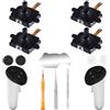 Ikpek Kit di ricambio per joystick Meta Quest 3 (12 in uno), kit di riparazione per controller Oculus Quest 3, include 4 joystick, 4 impugnature per levette, cacciavite T5, pinzette, strumento di leva
