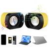 Generico Altoparlanti stereo USB Nero e giallo, 2 altoparlanti da tavolo, USB, Stereo, Portatile, Bassi potenziati