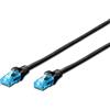 Digitus DK1512100BL Cavo Rete Utp, Categoria 5E Non Schermato, 10 mt, Nero, Cat-5e - 10 m, Cavo patch - U-UTP - PVC - CCA