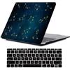 FFBOFFC Cover Rigida Compatibile con MacBook Pro 14 Pollici 2023-2021 Modello M3 A2992 A2918 M2 A2779 M1 A2442 con Touch ID, Custodia Protettiva Case in Pelle Cover & Copritastiera, Cielo notturno