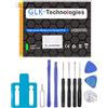 GLK-Technologies Batteria di ricambio ad alta potenza, compatibile con Huawei P10 HB386280ECW, batteria originale GLK-Technologies, batteria ricaricabile da 3200 mAh, kit di attrezzi incluso