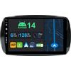 YUNTX 9 pollici Android 14 Autoradio per Mercedes Benz Smart 453 Fortwo 2014-2020 | Octa Core | 6GB 128GB | Integrato 4G LTE | CarPlay&Android Auto | DSP | DAB | HDMI | Dual Band WIFI | Bluetooth 5.0