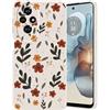 Guxira Silicone Cover Protettiva per Honor 200 5G, Carino Floreale Design Custodia Antiurto Cover Antipolvere Protettiva Case per - Fiori di Foglia