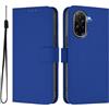 Generic Cover compatibile con Redmi A5 4G/POCO C71 4G (171) custodia in pelle sintetica, a portafoglio, chiusura magnetica, antiurto, con scomparti per carte di credito e supporto, blu scuro