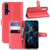 Fertuo Cover Huawei Nova 5T, Custodia Portafoglio Cover a Libro in Pelle Flip Case con Silicone Bumper, Fibbia Magnetica, Porta Carte, Kickstand, per Huawei Nova 5T Smartphone, Rosso