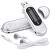 MENDUNER Lettore MP3 USB retrò, Lettore Musicale Digitale Compatto con Display LCD, Supporta MP3/WMA, Memoria Espandibile Fino a 32 GB, 20 Ore di Riproduzione con 1 Batteria AA, (SILVER)