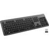 Ewent Tastiera Wireless Retroilluminata EW3296 - Bluetooth + Wireless 2.4GHz, Layout Español, Tasti Silenziosi, Batteria Ricaricabile, Full Size