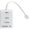 VulTech Filtro Adsl Rj11 Splitter Telefono Modem