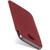 MoEx Slide Case Custodia a Fondina per Apple iPhone 7 / iPhone 8, Ultra Sottile, in Pelle vegana, Custodia Premium per Cellulare, Protezione Totale a 360 Gradi, Marrone - Rosso