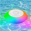 Rubu22a Altoparlante USB per piscina, altoparlante Bluetooth con luce, altoparlante galleggiante IP67, impermeabile Bluetooth, suono stereo e stereo accoppiamento, scatola musicale portatile (bianco)
