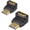 Oiyagai 2 Pezzi Adattatore HDMI a 90 Gradi, Convertitore Maschio a Femmina, Placcato Oro