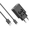 Audiosystem Carica Batterie Rapido per Motorola Originale da 33W Moto Edge 20 / Edge 30 / Edge 40 / Edge 50 Neo Pro Fusion Ultra Lite Con ingresso USB Type C Turbo Power Caricatore Blister Nero