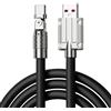 YSJJZRL USB Tipo C Cavo Silicone Liquido LED 120W 6A Rotazione di 180 Gradi Cavo a Gomito Per Samsung S22 S21 S20 ecc (1,5 M,Nero)