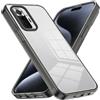 Jiajihua Compatibile con Xiaomi Redmi Note 10 Pro 4G / Note 10 Pro Max 4G Custodia trasparente 2 in 1 [TPU+PC] Cover Black