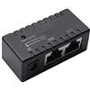 XUANF Poe Splitter Iniettore Poe Rj45 5.5mm X 2.1mm Ingresso Passivo Iniettore Poe Injector Splitter Connettore per Telecamera IP (Nero)