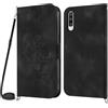 NETANY Cover per Samsung Galaxy A50/A50S/A30S con Cordino, Flip Portafoglio Custodia in Pelle, [2 Porta Carte][Chiusura Magnetica],Custodia Libro Cover con Laccio per Samsung A50/A50S/A30S (Nero)