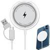 Generic Caricabatterie magnetico per telefono, caricabatterie magnetico per auto - Tappetino di ricarica rapido magnetico e wireless per auto,Caricabatterie magnetico veloce, caricabatterie wireless per auto