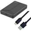 Beelooom USB 3.1 Mobile Hard Disk Box 2.5 Pollice SATA Hard Disk Box SSD Enclosure Supporto 15mm Hard Drive per Computer Notebook