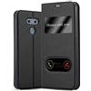 Cadorabo Custodia Libro per LG G6 in NERO COMETA - con Funzione Stand e Chiusura Magnetica - Portafoglio Cover Case Wallet Book Etui Protezione