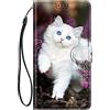Choeeu ChoosEU Cover per Samsung Galaxy A53 5G Custodia in Pelle Portafoglio Silicone Flip Case Elegante Disegni Antiurto Protettiva per Ragazze Donne Cover a Libro Stand Galaxy A53 5G - Gatto Bianco