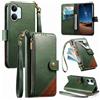 LIAOCY Cover a Libretto per Xiaomi Poco X8 Pro Max, Custodia Portafoglio con Cerniera in Pelle PU[Stile Business], Cover Anticaduta con Supporto, Green.