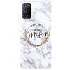 HopMore Marmo Cover per Oppo A72 / Oppo A52 / A92 Silicone Morbido Disegni Marble Bianca Belle Custodia per Oppo A72 / A52 / A92 Case Morbide Antiurto Gomma Protettiva Molle - Luna