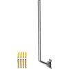 Burbifro Palo universale per antenne di televisione, satellite, radio, WiFi - Supporto regolabile per palo e montaggio murale (Inox - 82 cm)