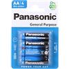 PANASONIC Confezione da 4 batterie General R6 Mignon AA - Blu