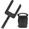 mt key Telecomando radio per auto, 1 custodia, 2 tasti + 1 pezzo vuoto HU43 compatibile con Opel