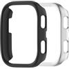 NovemFoal 2 custodie protettive per smartwatch Amazfit Bip 6 da 46 mm, con protezione per lo schermo, copertura cava per smartwatch Amazfit Bip6 A2435 (nero opaco/argento opaco)