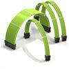 LINKUP - AVA 50cm PSU Personalizzato Prolunga Cavo Alimentatore Mod PC GPU | Intrecciato con Kit Pettine | 1x 24 P (20 + 4) | 1x 8 P (4 + 4) CPU | 2x 8 P (6 + 2) GPU | 500mm - Verde