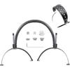 Voarmaks Fascia in vera pelle completamente in metallo, compatibile con cuffie Hifiman HE400, SUNDARA, SUNDARA-C con chiusura posteriore, HE R10 R9, HE560, HE6se, SUSVARA, fascia di ricambio ibrida