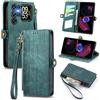 MOJIA Cover per Oukitel C62 / C62 Pro / C62 GT, [Anti Caduta Anti Graffio] Custodia Flip Wallet in Pelle di Alta Qualità con Porta Carte e Supporto. Verde